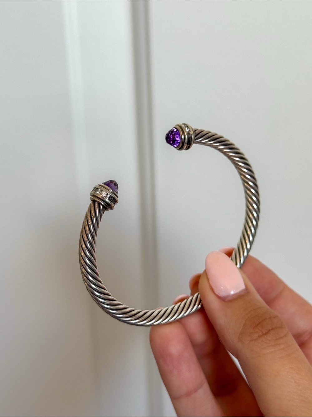David Yurman classic cable bracelet amethyst